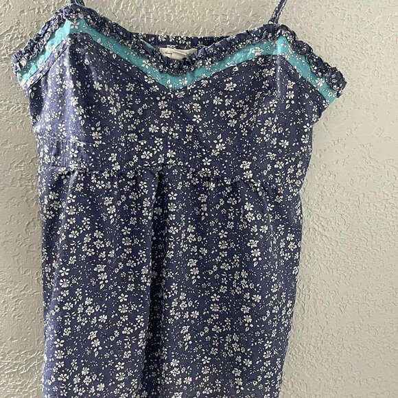 AEO‎ Large mixed floral print babydoll spaghetti straps tank Y2K - Picture 2 of 6